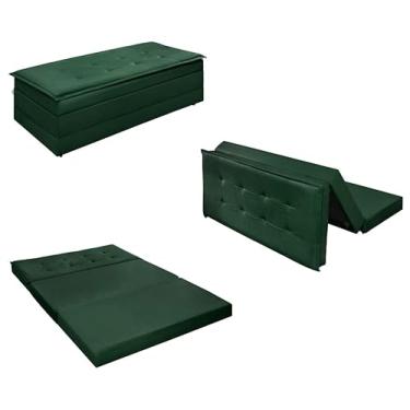 Imagem de Puff Vira Cama Casal Para Descanso - Diversas Cores (Verde)