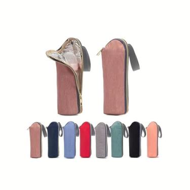 Imagem de Bolsa térmica portátil para garrafa – Tecido Oxford durável | Ideal para viagens, escritório, atividades ao ar livre e acampamento (preto)