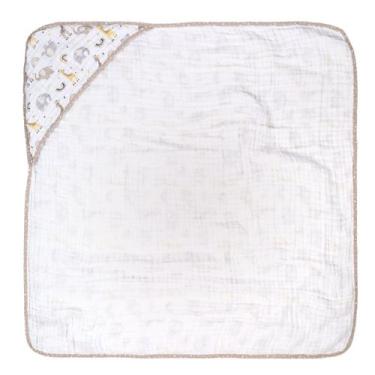 Imagem de Toalha de Banho Soft para Bebê 70 cm x 70 cm Bublim, Girafa Creme, Não