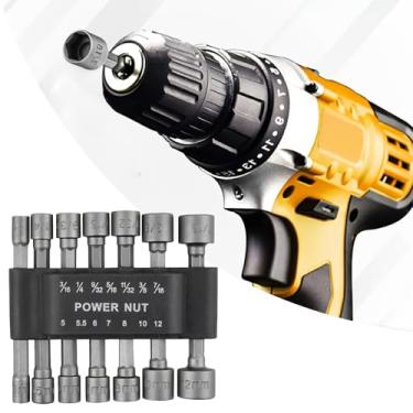 Imagem de Conjunto de ferramentas de broca de 14 peças de porcas elétricas, parafuso sextavado de 1/10.2 cm para ferramentas elétricas