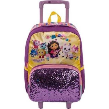 Imagem de Mochila de Rodinhas Sestini M Plus Meow Colorido-Feminino