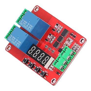Imagem de WALFRONT Relé de Retardo de Tempo, Placa de Módulo de Temporização Multifuncional de 2 Canais Com 20 Funções Ajustáveis ​​para Carga DC 5V 12V 24V AC 125V 250V 30A (12V)