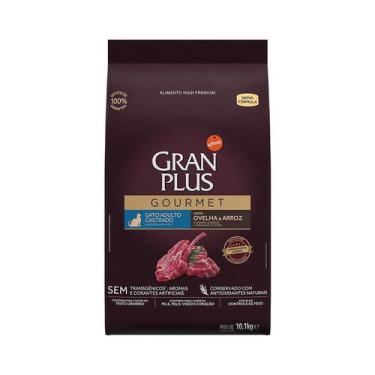 Imagem de Ração Gran Plus Gourmet Gatos Castrados Ovelha e Arroz - 10,1Kg - GRAN
