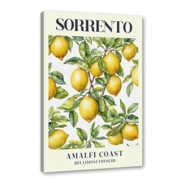 Imagem de Sorrento Lemon Amalfi Coastbei Limoni Freschi Pintura em tela arte de parede impressões de frutas cozinha moderna pôsteres fotos sala de jantar casa bar café decoração (SKU2,27.9x35.6 cm = (28x35 cm