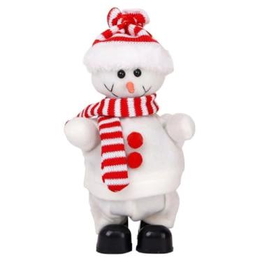 Imagem de Figura de Neve Musical Decorativo 24cm – Enfeite de Natal Sortido, Iluminado e Encantador para Decoração de Ambientes Festivos