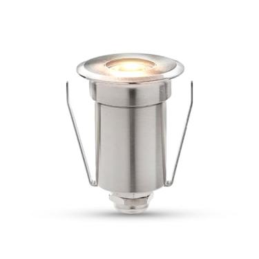 Imagem de Balizador led Embutido Solo Essence 2w 3000k Branco Quente IP67 Aço Escovado Cod: ALUT010021 Alut By Avant