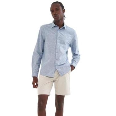 Imagem de Camisa Colcci Linho Azul Masculina-Masculino