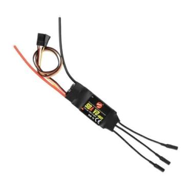 Imagem de ESC Sem Escovas 40A/50A para Aeronaves Modelo RC FPV de Asa Fixa, Controlador Eletrônico de Velocidade Bidirecional Com ESC Sem Escovas de Impulso Reverso 3-4S (50A)