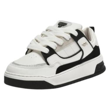 Imagem de Tênis Feminino Casual Flatform Moderno Conforto Via Marte, Preto, Mult