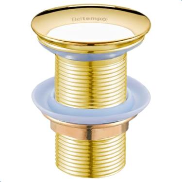 Imagem de Válvula Click 1 1/4" Ralo Para Cuba Pia Banheiro Aço Inox 201 Prestige Beltempo (Dourada)