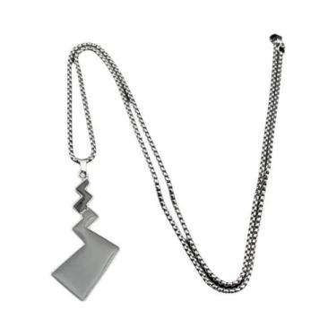 Imagem de Colar Pingente Pikachu Para Casais Em Aço Inoxidável Com Bloco De Core