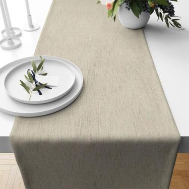 Imagem de 1 Caminho Trilho Mesa Impermeável PVC Juta Areia 42x140 - IDEALIZA