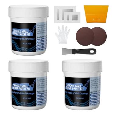 Imagem de Oriflame Kit de reparo de drywall: reparo de parede de 241 g com patch/raspador/lixa/luvas - massa de parede branca para furos de unhas/rachaduras/amassados/manchas/parede descascada (3)