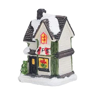 Imagem de ZJchao Casa de Vila de Natal, Casa de Luz LED Com Luz Quente, Operada por Bateria para Festa de Inverno, Decoração de Jardim Doméstico