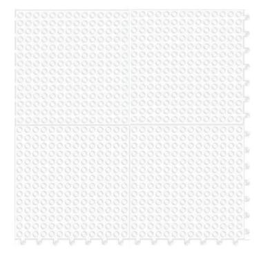 Imagem de Tapete Flexível Emborrachado Superfície Antiderrapante 30x30cm para Box Banheiro Piscina (Branco)