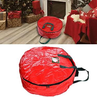 Imagem de Saco de Armazenamento Guirlanda Têxtil Tecido PE com Zíper Design Mão Ranura Marcação para Casa Festa Escritório