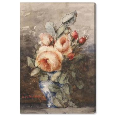 Imagem de Art Remedy Tela floral natureza morta, 50,8 cm x 76,2 cm, envolto em galeria, Boeket Rozen em 1867