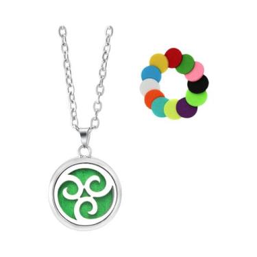 Imagem de Colar Difusor De Óleo Essencial Em Aço Inoxidável Para Mulheres, Pinge