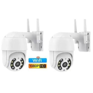 Imagem de KIt 2 Câmeras rotativas visão noturna De Segurança Smart Ip Wi-fi Exte