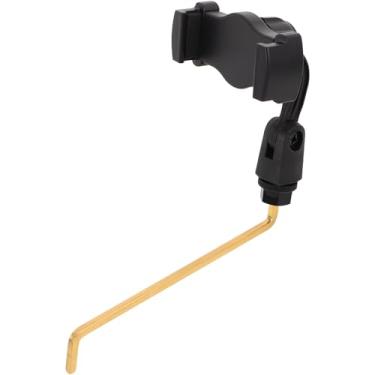 Imagem de Ciieeo Suporte de saxofone alto e suporte de música com braçadeira ajustável, acessório portátil de metal dourado resistente para músicos de ensaio e concertos