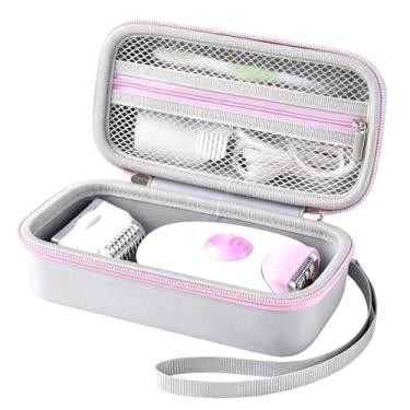 Imagem de Capa compatível com Braun Epilator Silk-epil 3 3-270, Armazenamento para Depilação e Aparador para Mulheres, Suporte para Depiladores Faciais e Cabeça de Aparelhos, Escova de Limpeza,