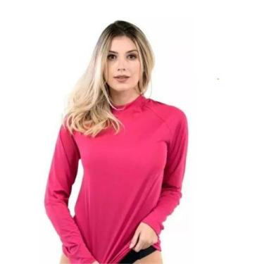 Imagem de Camisa Feminina Proteção Solar Uv+50 Camiseta Segunda Pele Térmica Pra