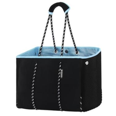 Imagem de Bolso Tote de Playa QOGiR de Neopreno con Bolsillo Interior con Cierre