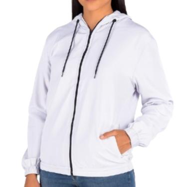 Imagem de Jaqueta Corta Vento Capuz Feminino Esportivo Resistente Bolsos Laterais Para Academia Trabalho e Dia-Feminino