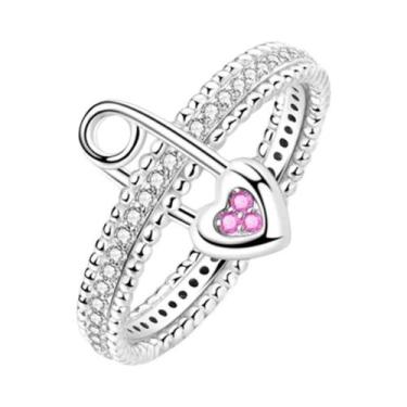 Imagem de Anel De Prata Esterlina 925 Feminino Com Design De Vaga-lume E Rosa Va