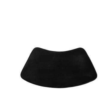 Imagem de Tapete de banho curvo, tapete de chuveiro curvo de canto para banheiro antiderrapante, tapete de banho curvo lavável para banheira (preto)