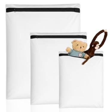 Imagem de SATINIOR Pacote com 3 sacos de lavagem de roupa premium para itens delicados e de pelúcia 30,5 x 38,1 cm, 38 x 50,8 cm, 50,8 x 76,2 cm, lavar e secar na máquina, sacos de proteção de tecido para itens
