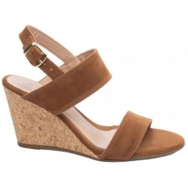 Imagem de Sandália Plataforma Anabela Salto Alto Cunha 7 cm Feminina-Feminino