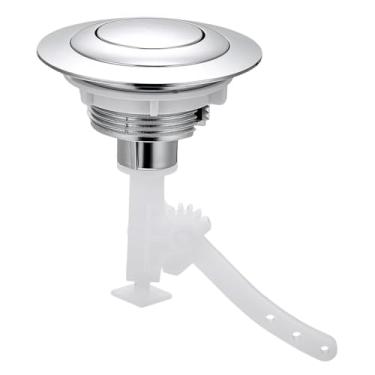 Imagem de IEUDNS Botão de descarga único para vaso sanitário, peça de reposição, botão universal redondo para caixa acoplada, fácil de instalar, ideal para banheiros