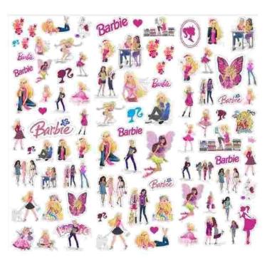 Imagem de 160 Adesivos Cartelas Decorativos Barbie Kit 5 Cartelas