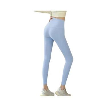 Imagem de Calças De Yoga De Nylon De Cintura Alta Para Mulheres, Leggings De Fit