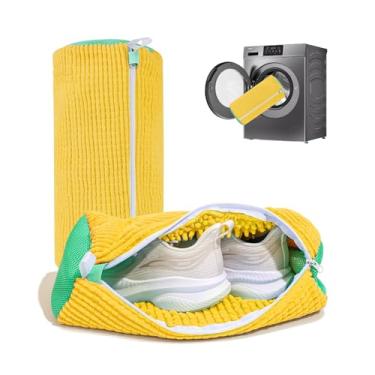 Imagem de Bolsa para máquina de lavar sapatos, bolsa de lavanderia para lavadora e secadora, sacos reutilizáveis de limpeza de sapatos para tênis, máquina de limpeza profunda de 360° para todos os tipos de