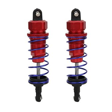 Imagem de CUOFYUNL 2pcs 92mm RC Óleo Amortecedor de choque dianteiro ajustável com pressão adequado para carro ZD Racing 7358 1/10 RC (Vermelha)