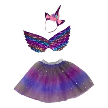 Imagem de Kit Fantasia Infantil Unicórnio Roxo | Fantasia Temática para Festa e Carnaval | Conjunto Completo Personagem