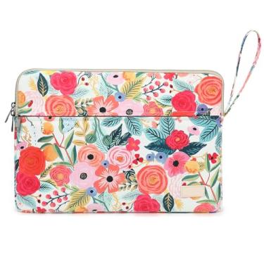 Imagem de Capa para laptop com bolso para MacBook Pro 16 e 16 polegadas HP Lenovo Dell ASUS Acer Notebook (Garden Rose, 16 polegadas)