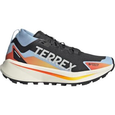 Imagem de adidas Tênis de corrida feminino Terrex Agravic Gore-tex Trail, Preto/branco/azul, 38