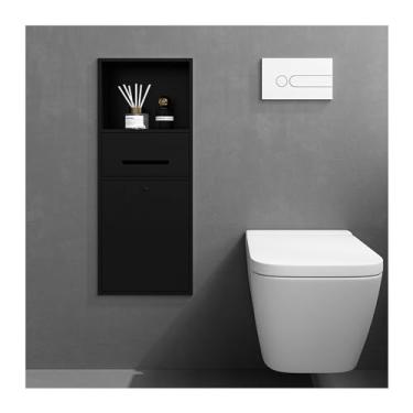 Imagem de Nicho de chuveiro de aço inoxidável, prateleira de parede para quarto molhado à prova d'água, xampu embutido papel higiênico escova organizador de chuveiro, casa sala de estar cozinha banheiro