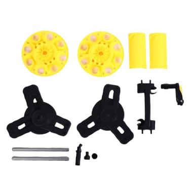 Imagem de Yosoo Mecanismo Resistente e Integrado, Suporte de Rack de Armazenamento de Carretel de Mangueira de 25M, Montado na Parede, para Irrigação de Lavagem de Carro Em Jardim Ao Ar Livre, (Preto e amarelo)