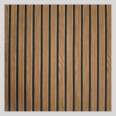 Imagem de Papel de Parede Adesivo Auto Colante efeito 3D Ripado Madeira Lavavel Sala Quarto(Ripado 3D Madeira Escuro,10 METROS = 2 ROLOS)