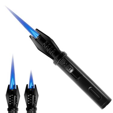 Imagem de Isqueiro portátil pequeno portátil com janela visual para velas, churrasqueira, lareiras, acampamento, meias de presente para homens, pai, isqueiro de butano, presente de aniversário exclusivo