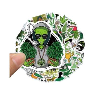 Imagem de Pacote De Adesivos Engraçados De Personagens Fumando Erva Para Laptop,