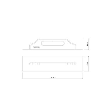 Imagem de Desempenadeira Metálica de Base Lisa Tramontina para Drywall sem Dentes com Cabo de Madeira