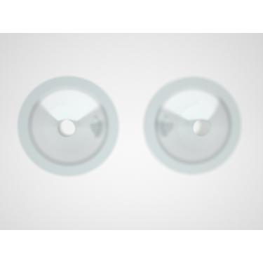 Imagem de Par De Tarrachas Silicone 6mm Ouro Branco 18k E. Imediata