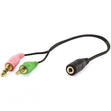 Imagem de Cabo Adaptador P2 (Fêmea) Para Fone E Microfone (Macho) Cabo P2