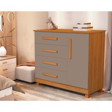 Imagem de Cômoda Com Sapateira Grécia – Móvel Multifuncional Com 4 Gavetas