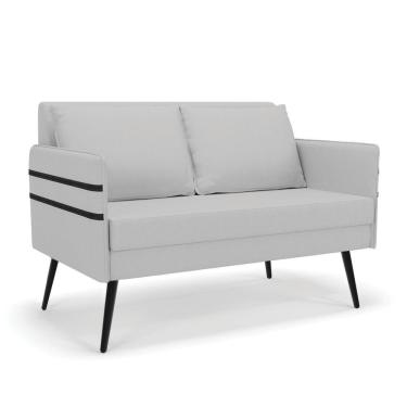 Imagem de Namoradeira 02 Lugares Mari Linho De Ferro A05 Cinza